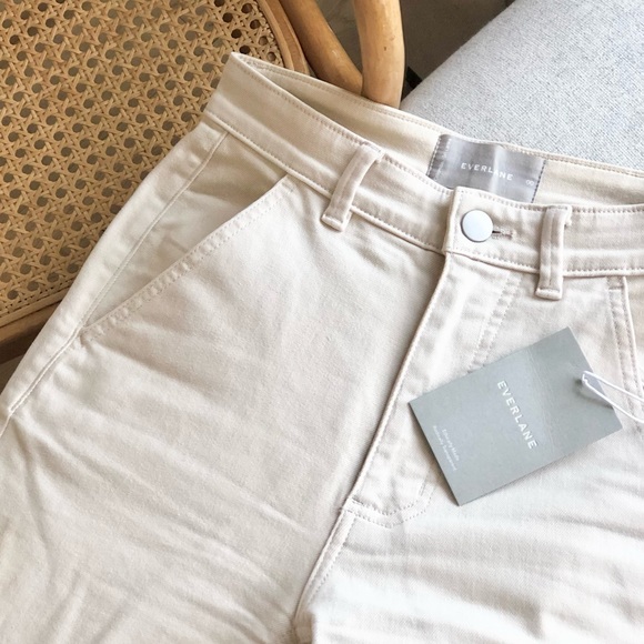 SOLD on Depop - Everlane Sandstone Straight Leg Crop Pants - Straight Leg Canvas - Picture 5 of 6